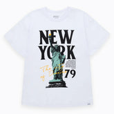 Camiseta Oversize Con Grafico En Relieve